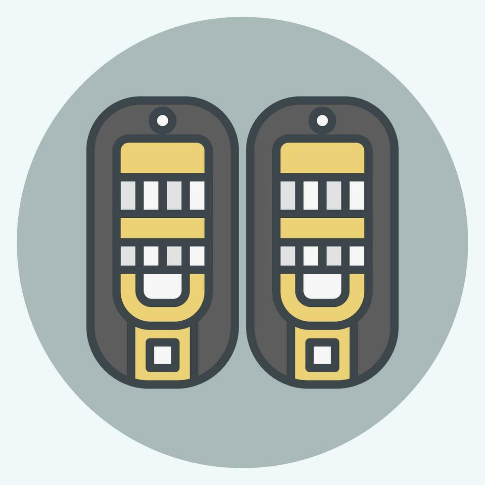 Icon Snowshoes. related to Alaska symbol. color mate style. simple design editable. simple illustration vector