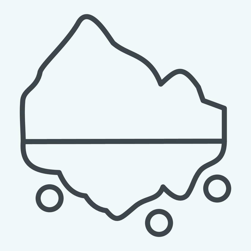 icono iceberg. relacionado a Alaska símbolo. línea estilo. sencillo diseño editable. sencillo ilustración vector