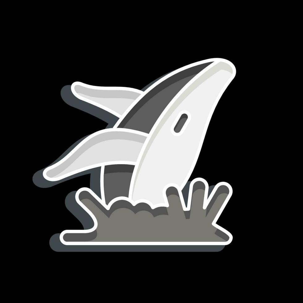 Icon Whale. related to Alaska symbol. glossy style. simple design editable. simple illustration vector
