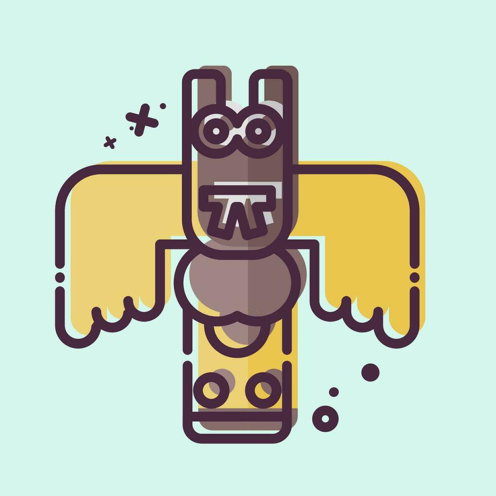 Icon Totem. related to Alaska symbol. MBE style. simple design editable. simple illustration vector