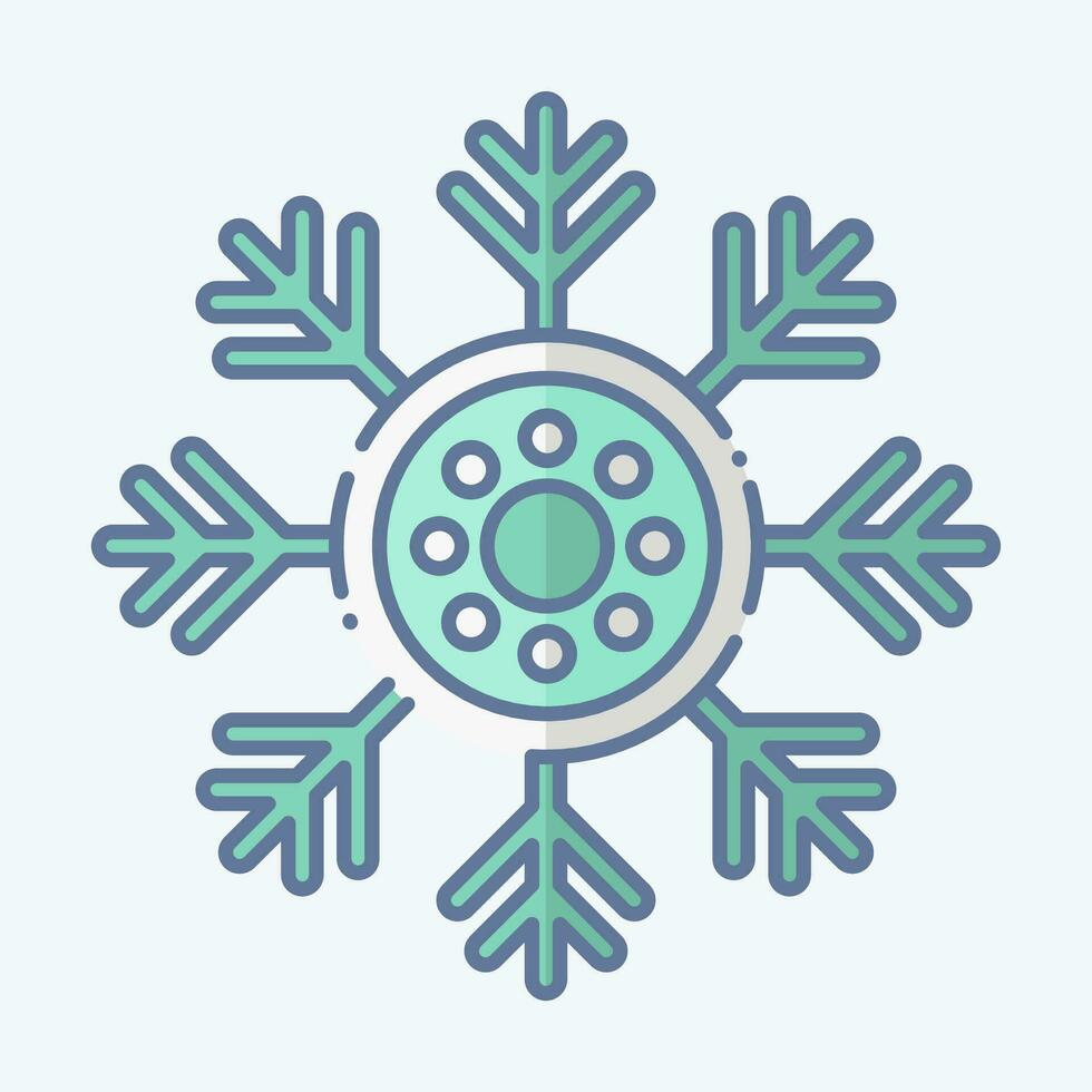 Icon Snowlakes. related to Alaska symbol. doodle style. simple design editable. simple illustration vector