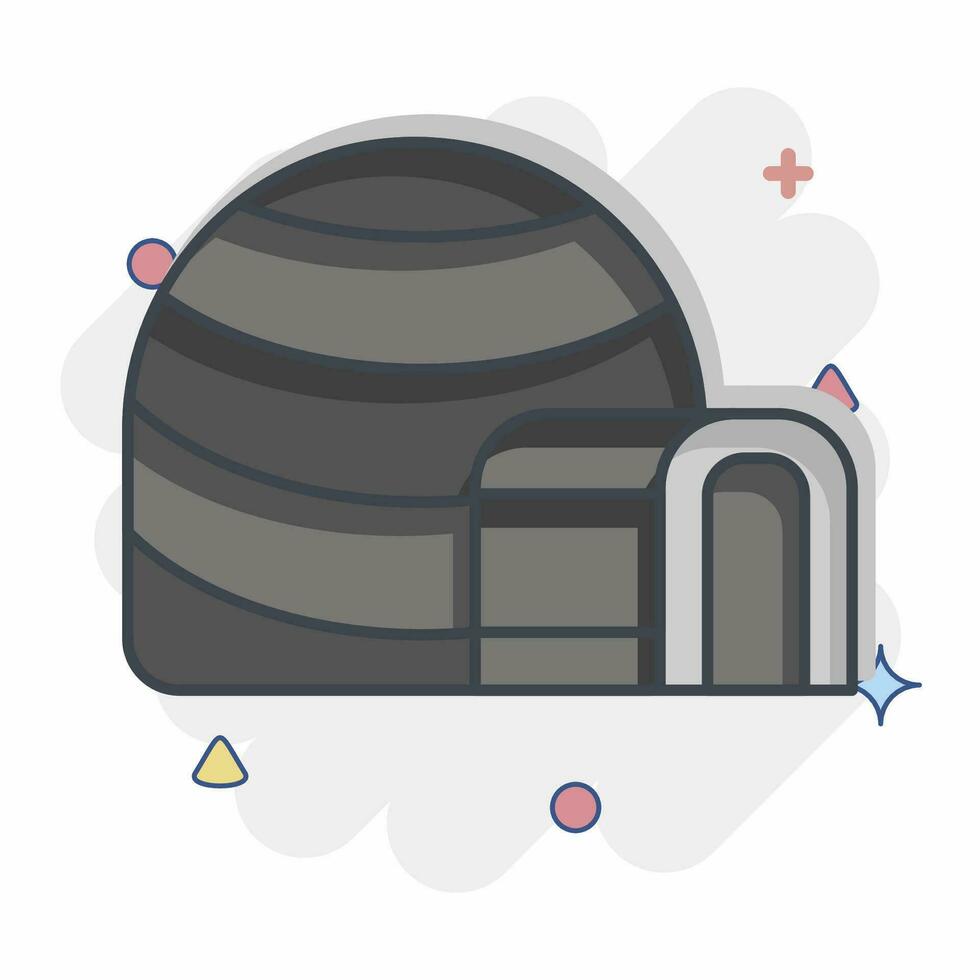 Icon Igloo. related to Alaska symbol. comic style. simple design editable. simple illustration vector