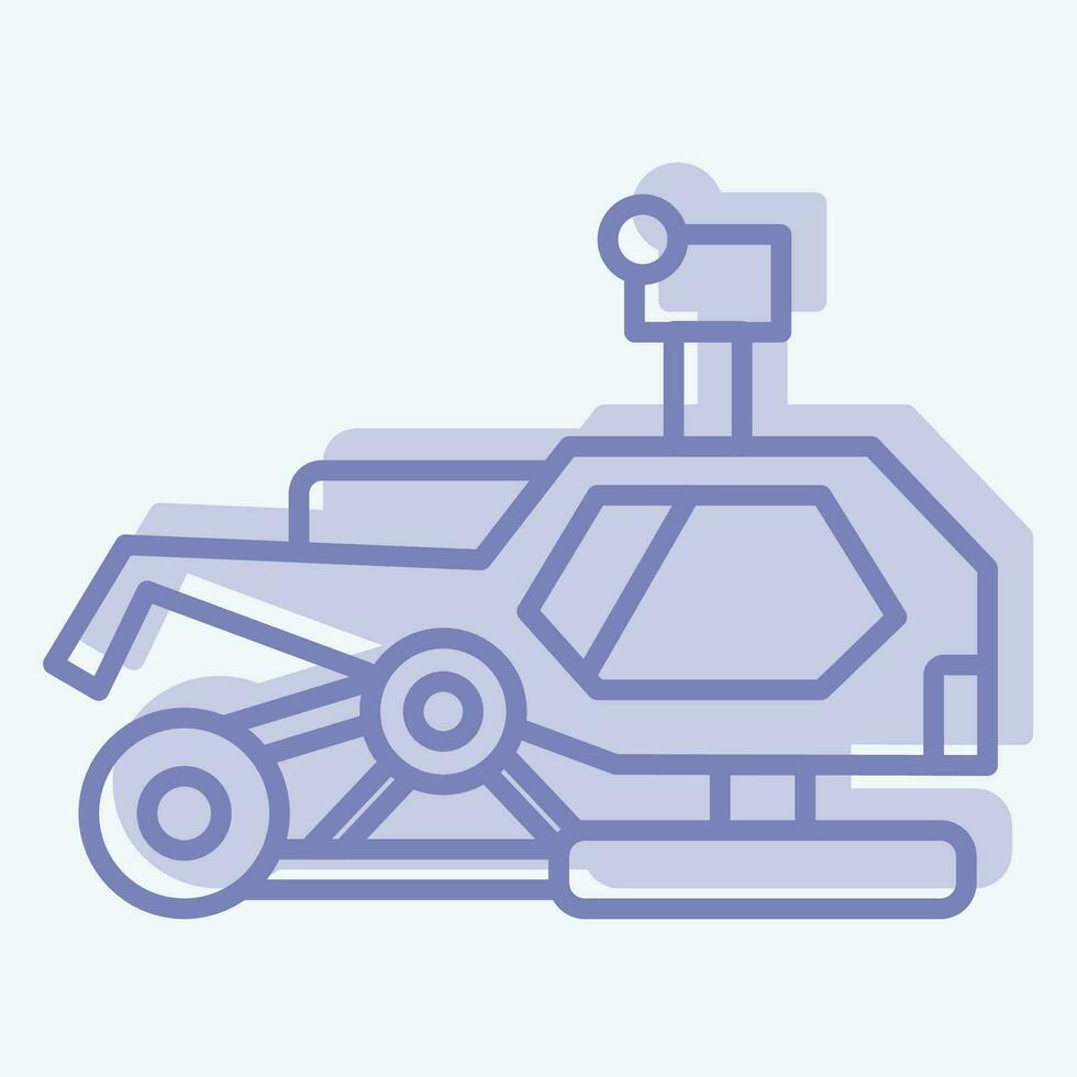 Icon Snowmobile. related to Alaska symbol. two tone style. simple design editable. simple illustration vector