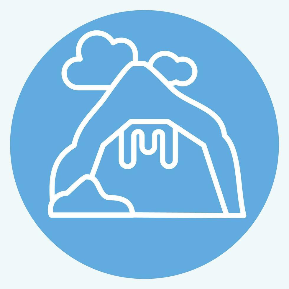Icon Cave. related to Alaska symbol. blue eyes style. simple design editable. simple illustration vector
