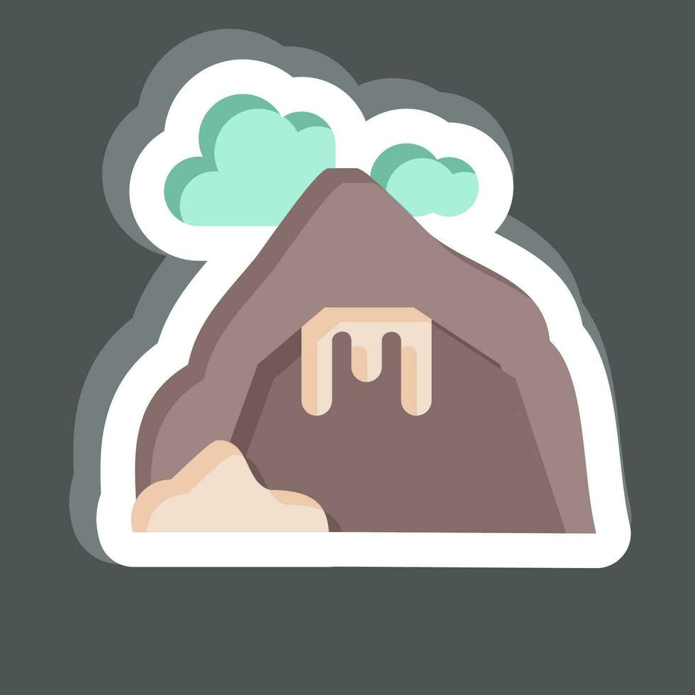 Sticker Cave. related to Alaska symbol. simple design editable. simple illustration vector