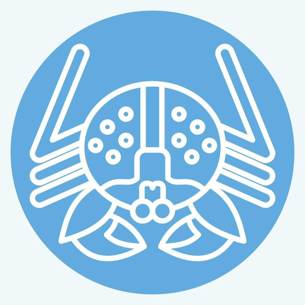 Icon Alaskan King Crab. related to Alaska symbol. blue eyes style. simple design editable. simple illustration vector