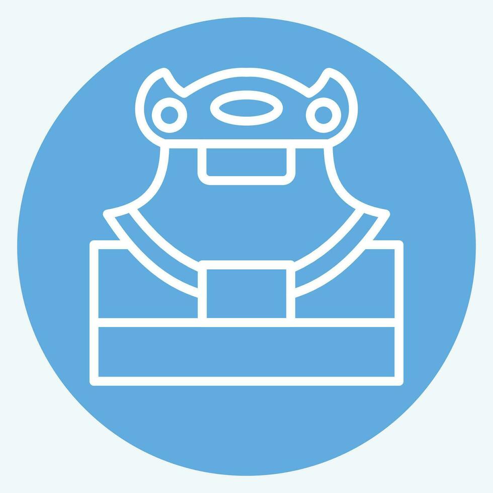 Icon Ulu Blade. related to Alaska symbol. blue eyes style. simple design editable. simple illustration vector