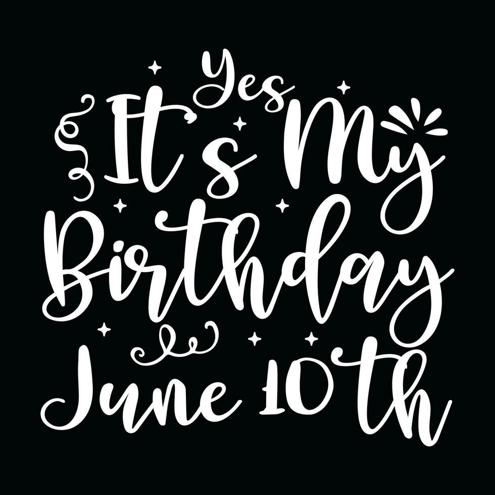 June Birthday t-shirt design vector