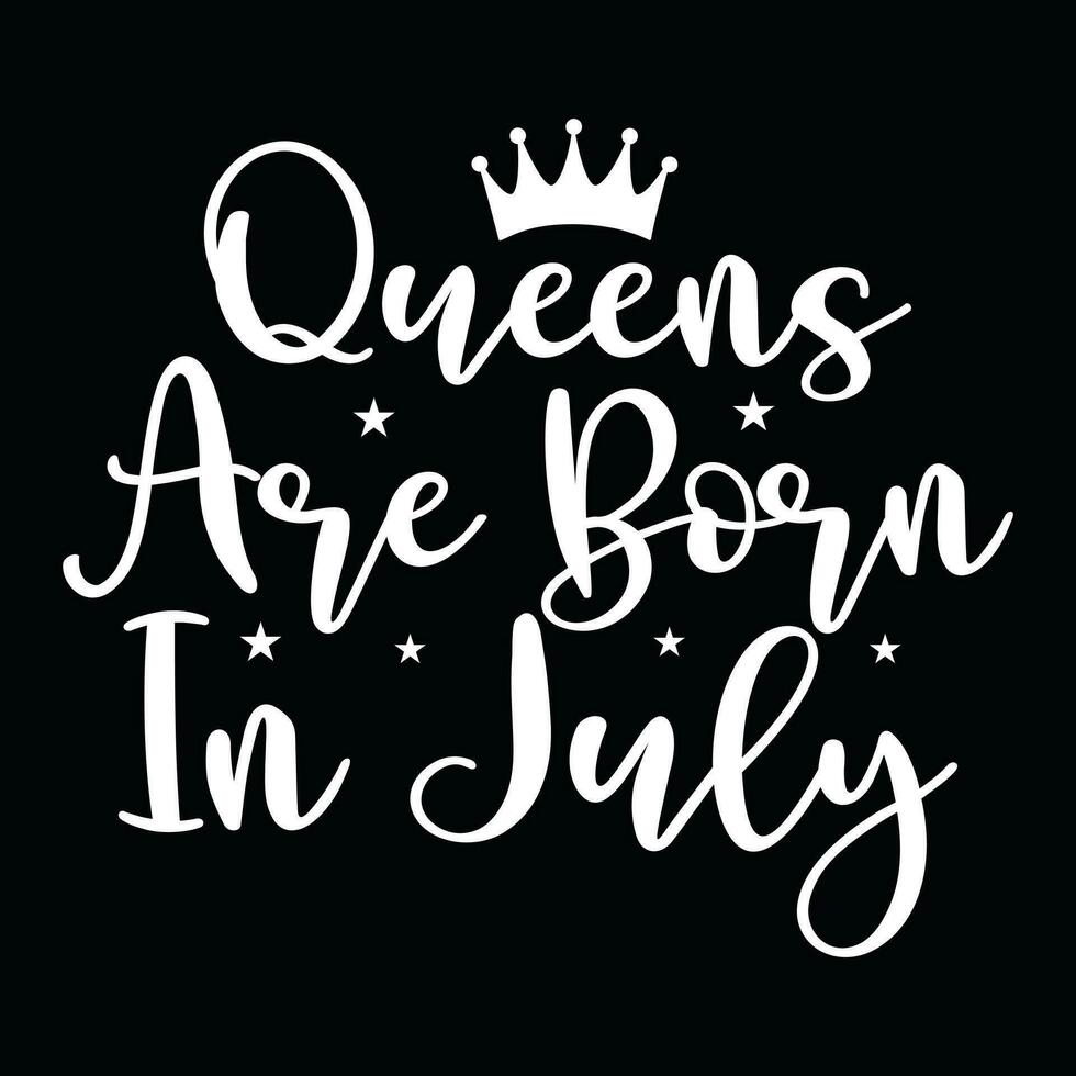 July  Birthday t-shirt design vector