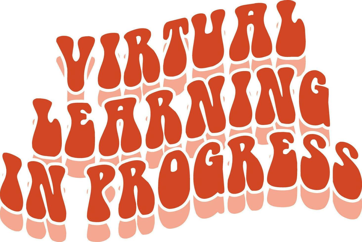 Virtual Learning t-shirt design file vector