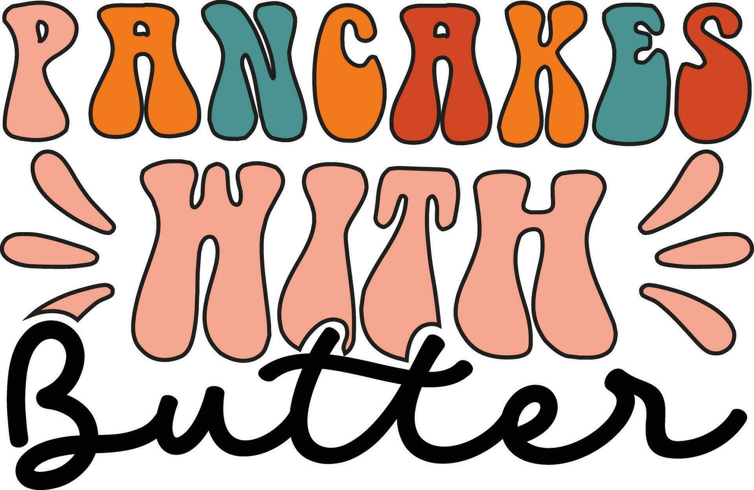 Pancake t-shirt design file vector