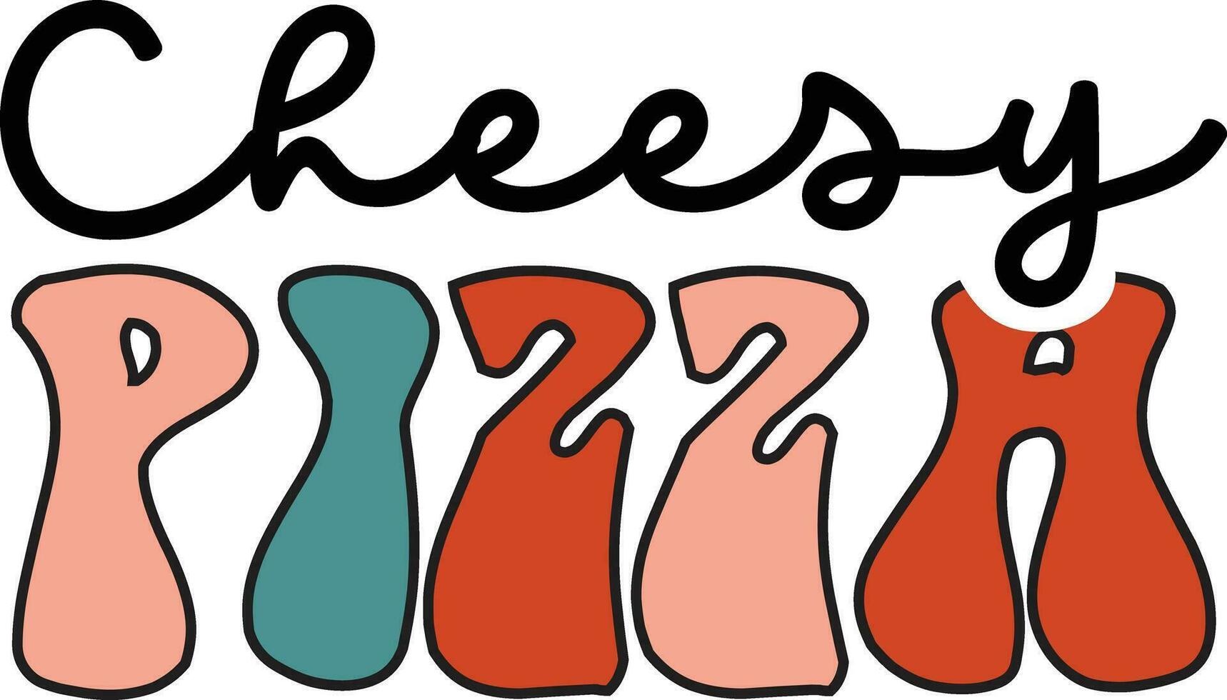 Pizza t-shirt design file vector