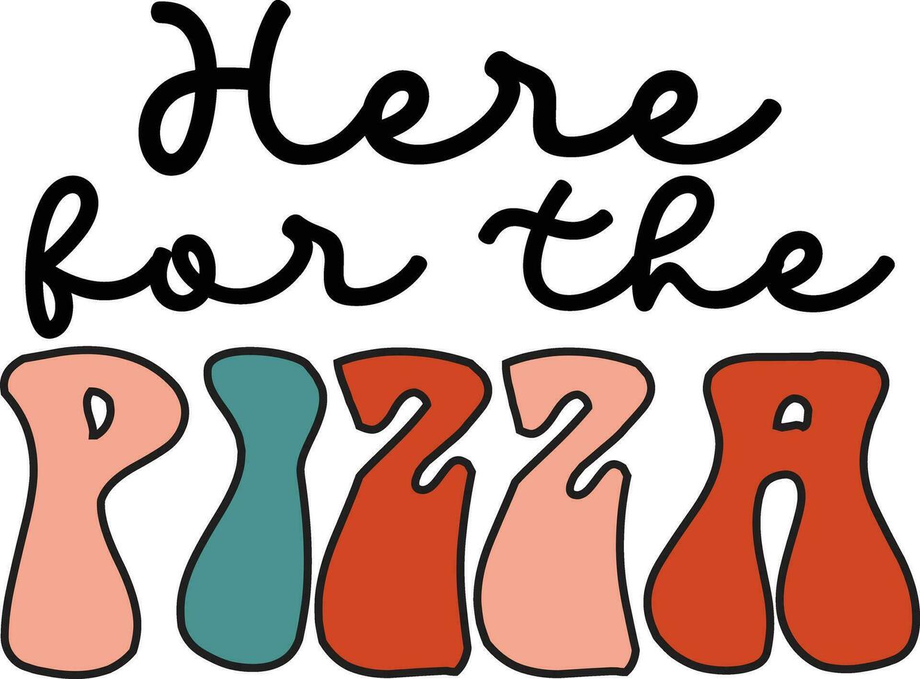 Pizza t-shirt design file vector