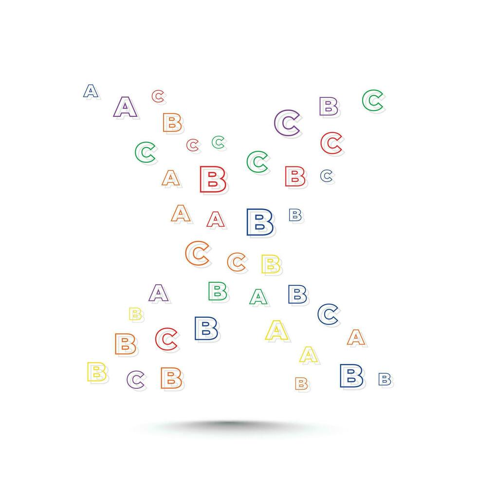 Alphabet logo design template with abc letters vector