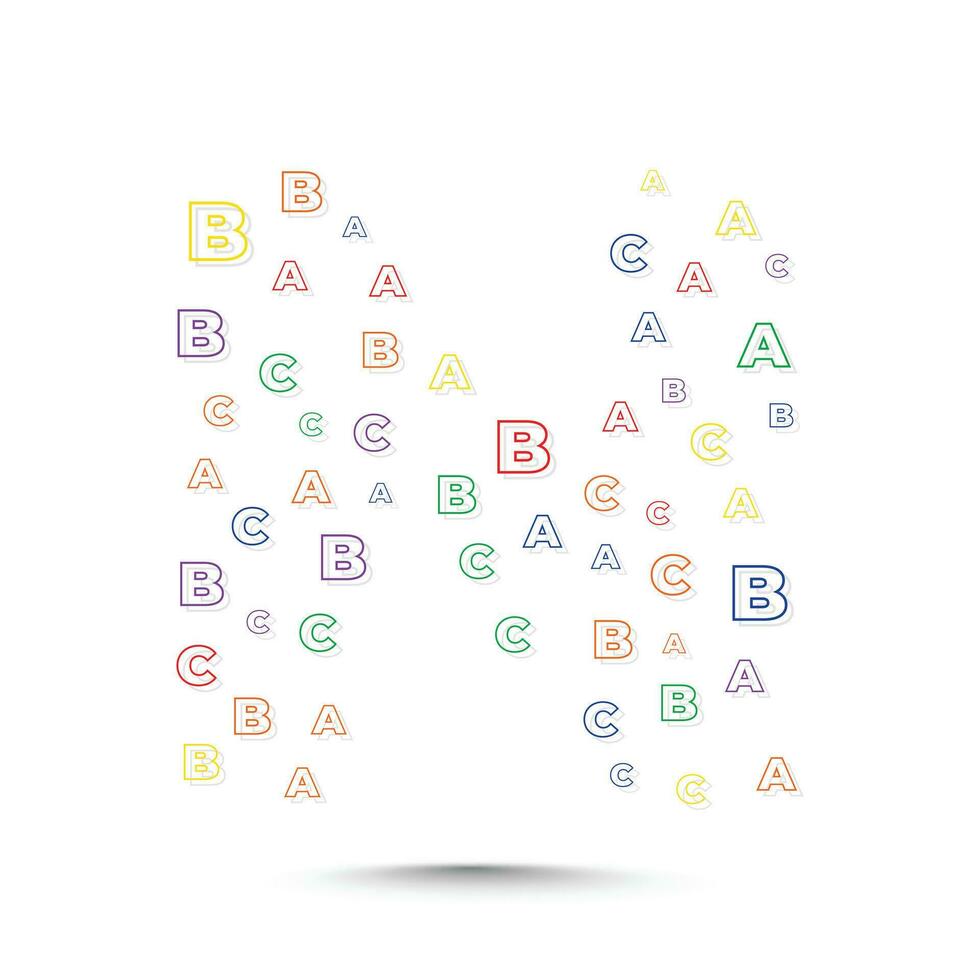 Alphabet logo design template with abc letters vector