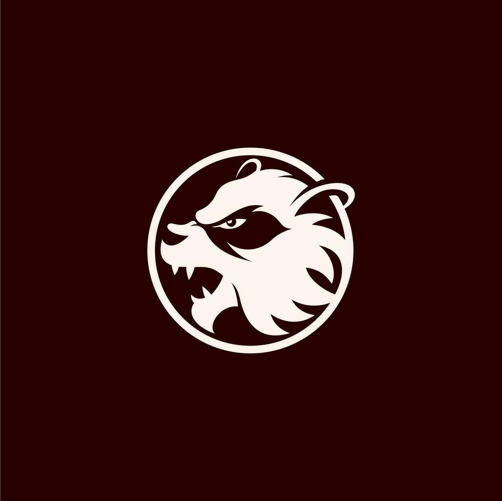 cute panda head simple logo vector