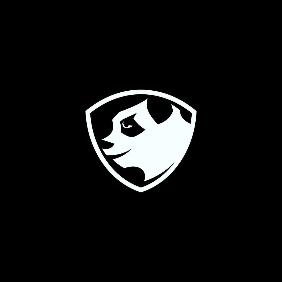 cute panda head simple logo vector