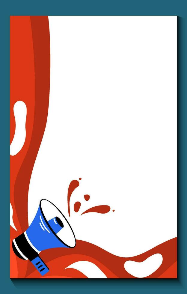 Simple flat megaphone toa speaker with speech bubble background vector