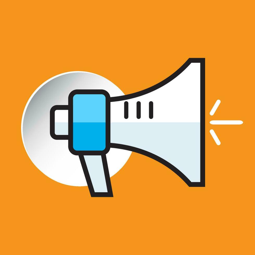 Simple Flat Speaker Toa Megaphone Illustration Design vector