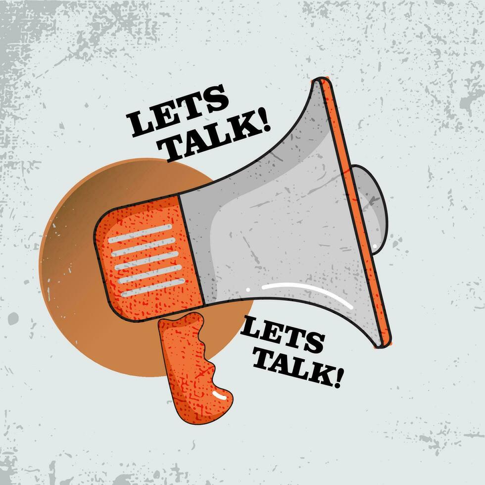 Simple Flat Retro Speaker Toa Megaphone Illustration Design vector