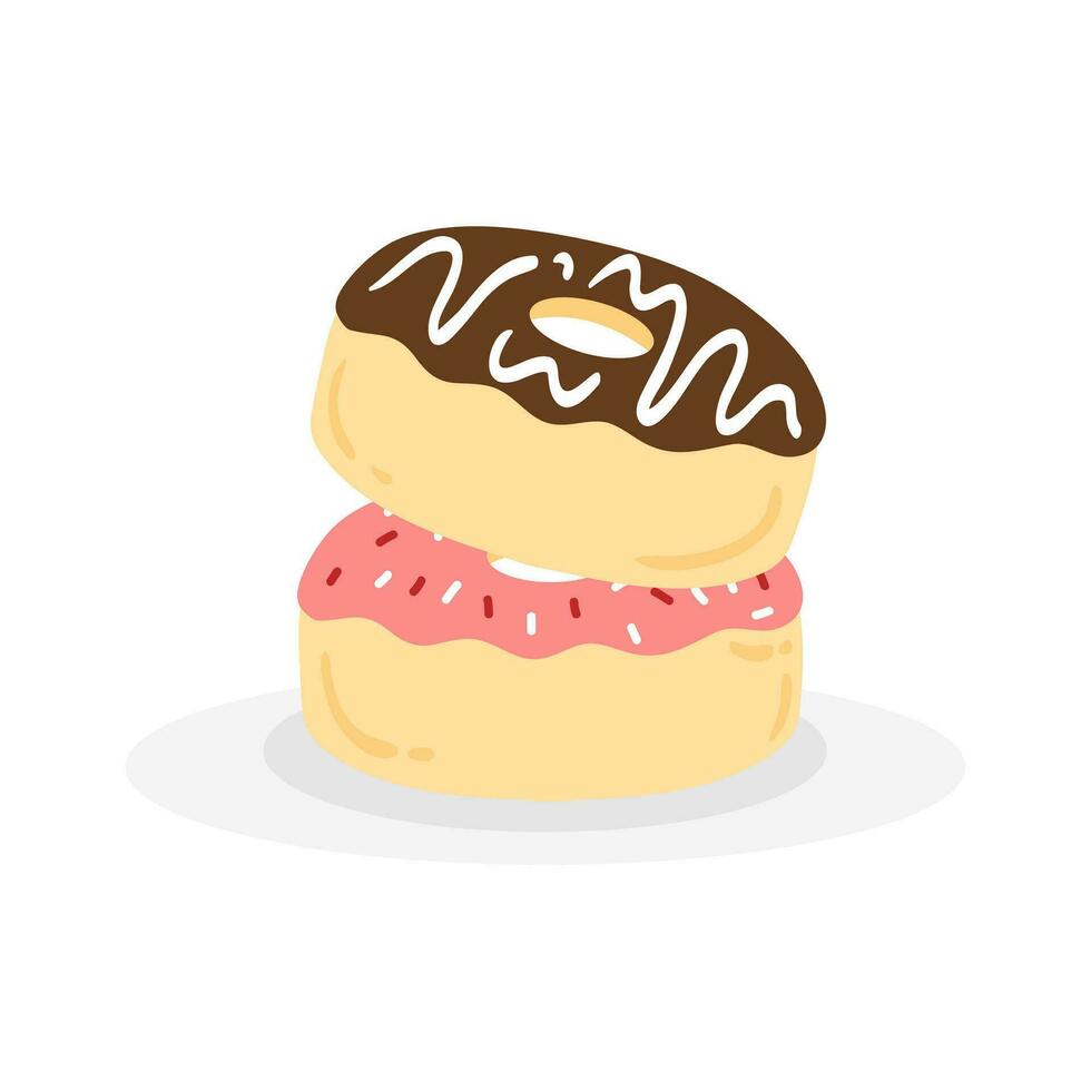 Confectionery and desserts. Sweet Dessert Hand-Drawn Illustration. Cute vector sweet baked cupcakes, candy, Ice cream, cakes