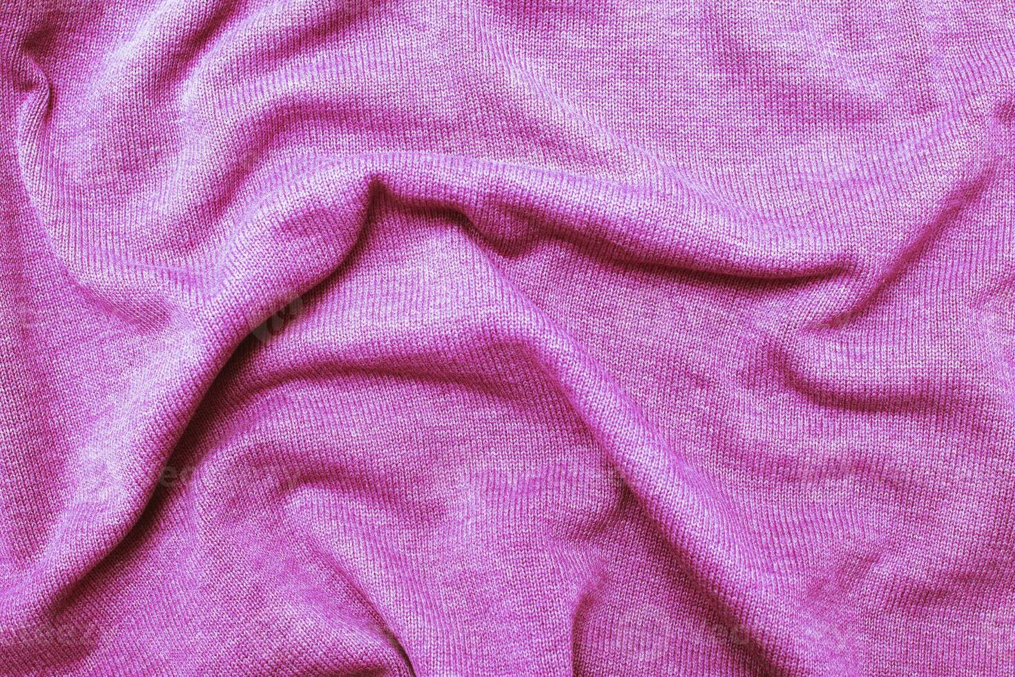 burgundy viva magenta wrinkled plush fabric background texture, soft material pattern photo