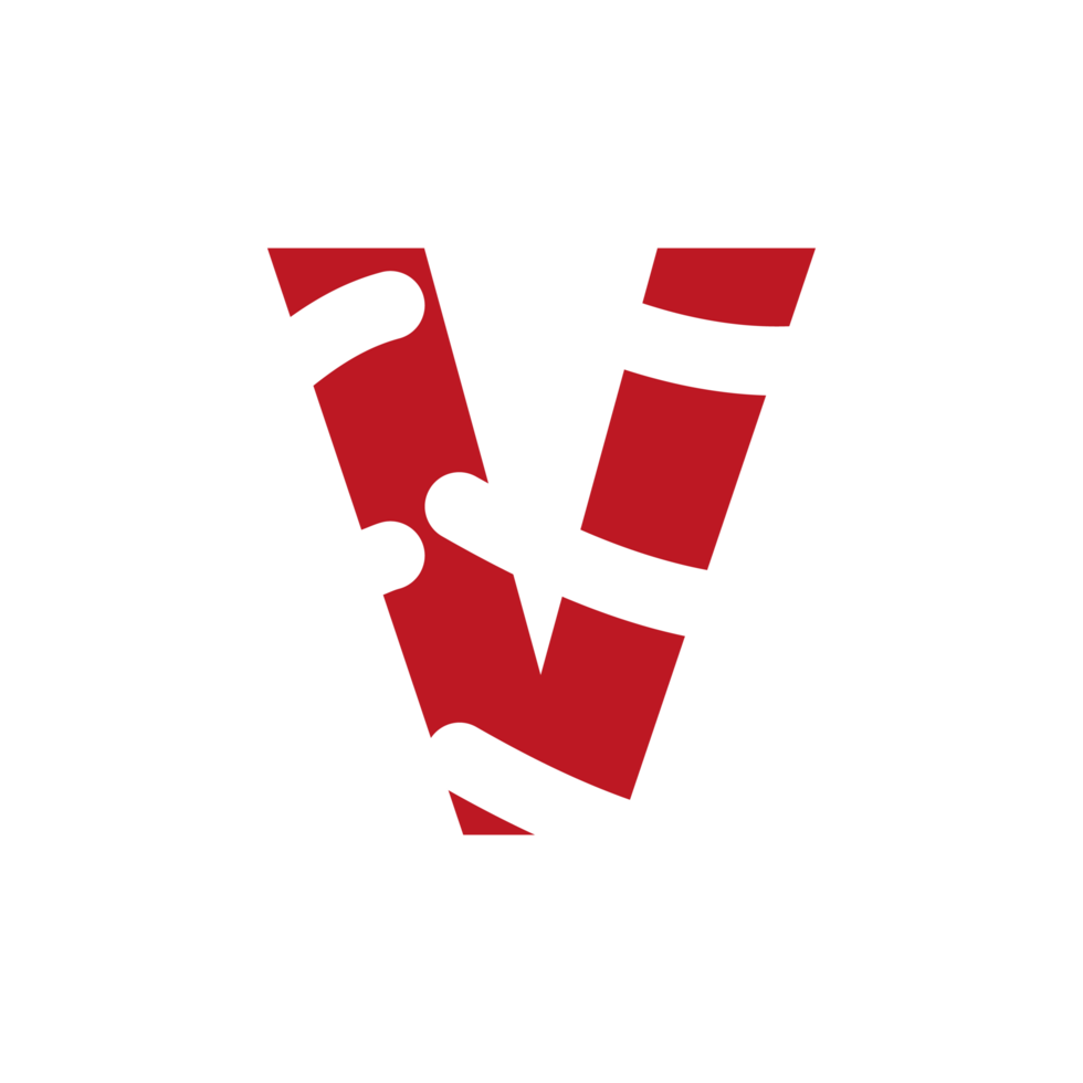 V letter logo or v text logo and v word logo design. png