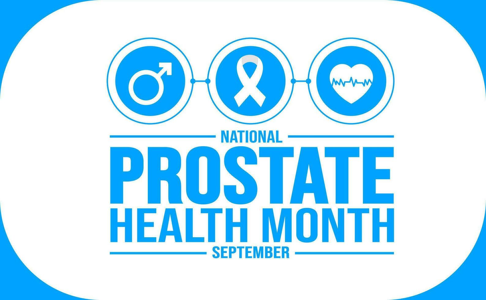 September is National Prostate Health Month background template. Holiday concept. background, banner, placard, card, and poster design template with text inscription and standard color. vector