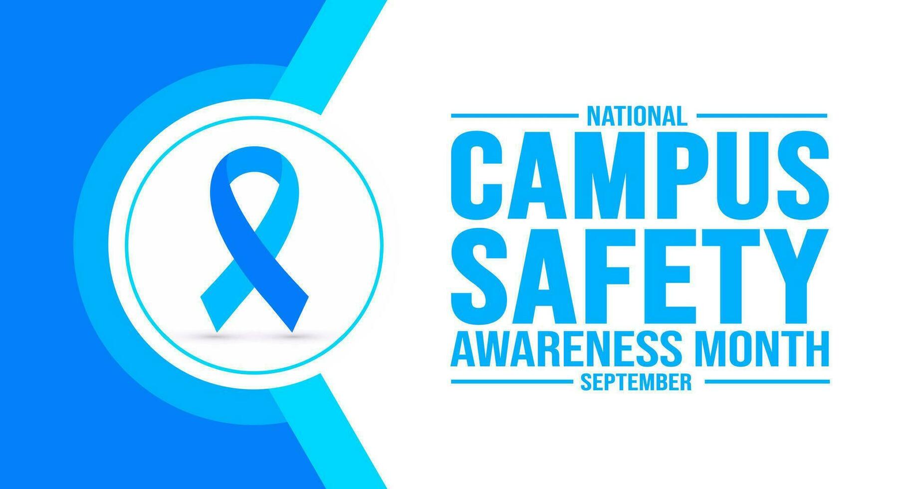 September is National Campus Safety Awareness Month background template. Holiday concept. background, banner, placard, card, and poster design template with text inscription and standard color. vector