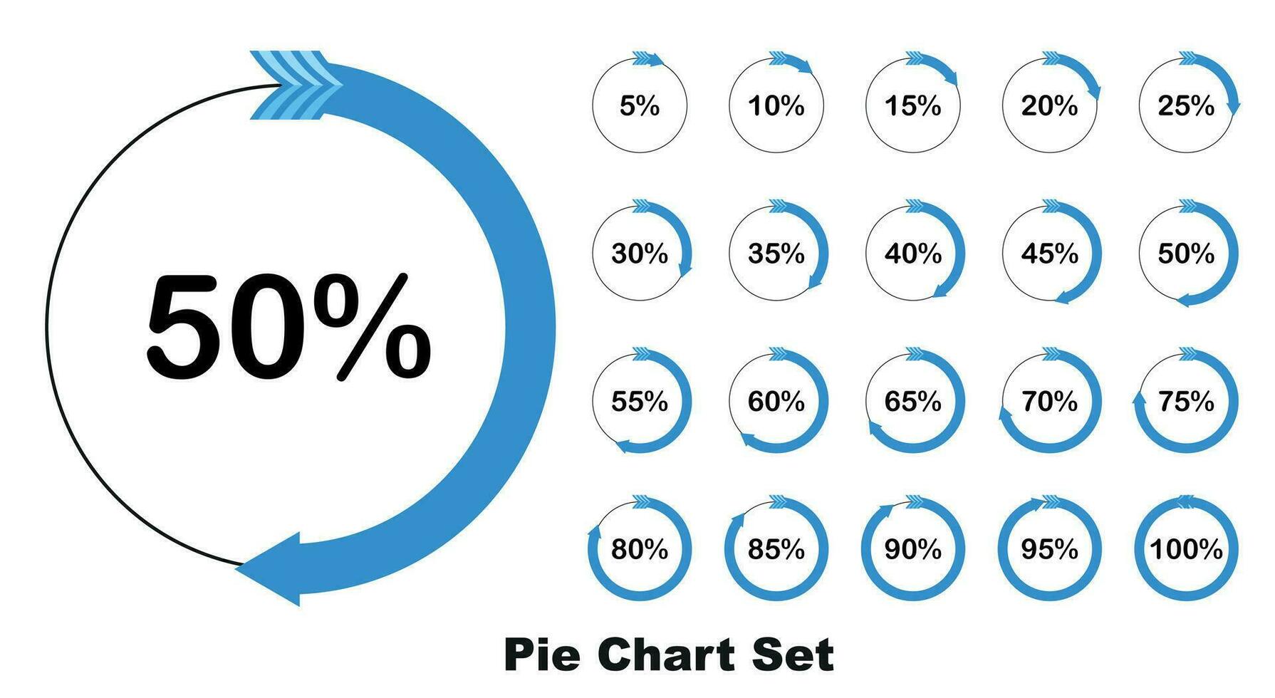 Circle Diagram Pie Charts Infographic Elements. vector