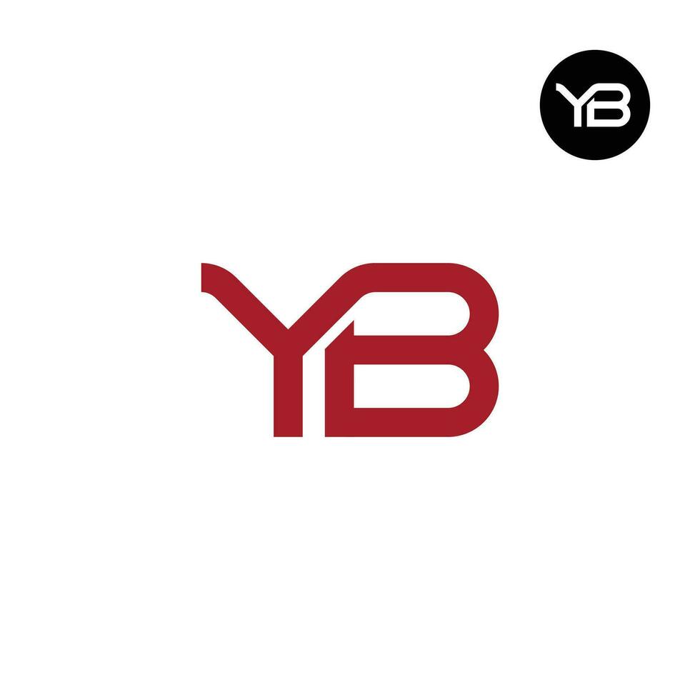 Letter YB Monogram Logo Design vector