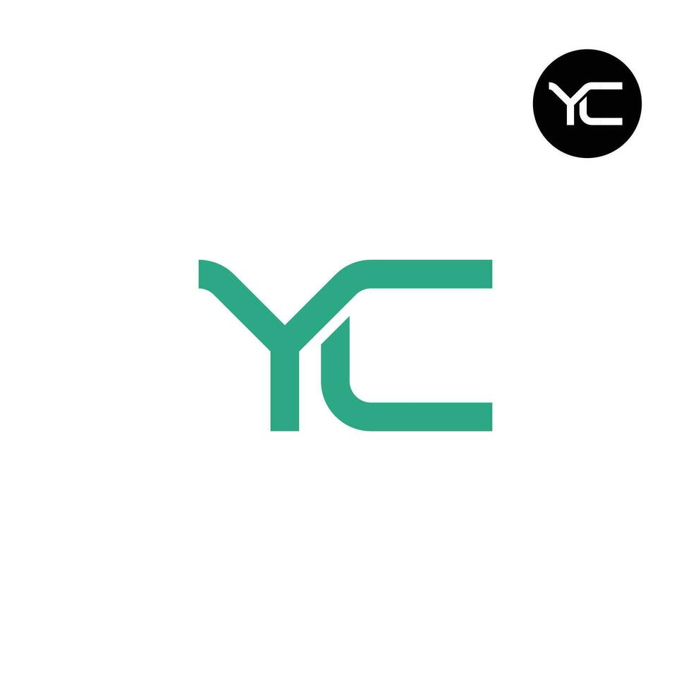 Letter YC Monogram Logo Design vector