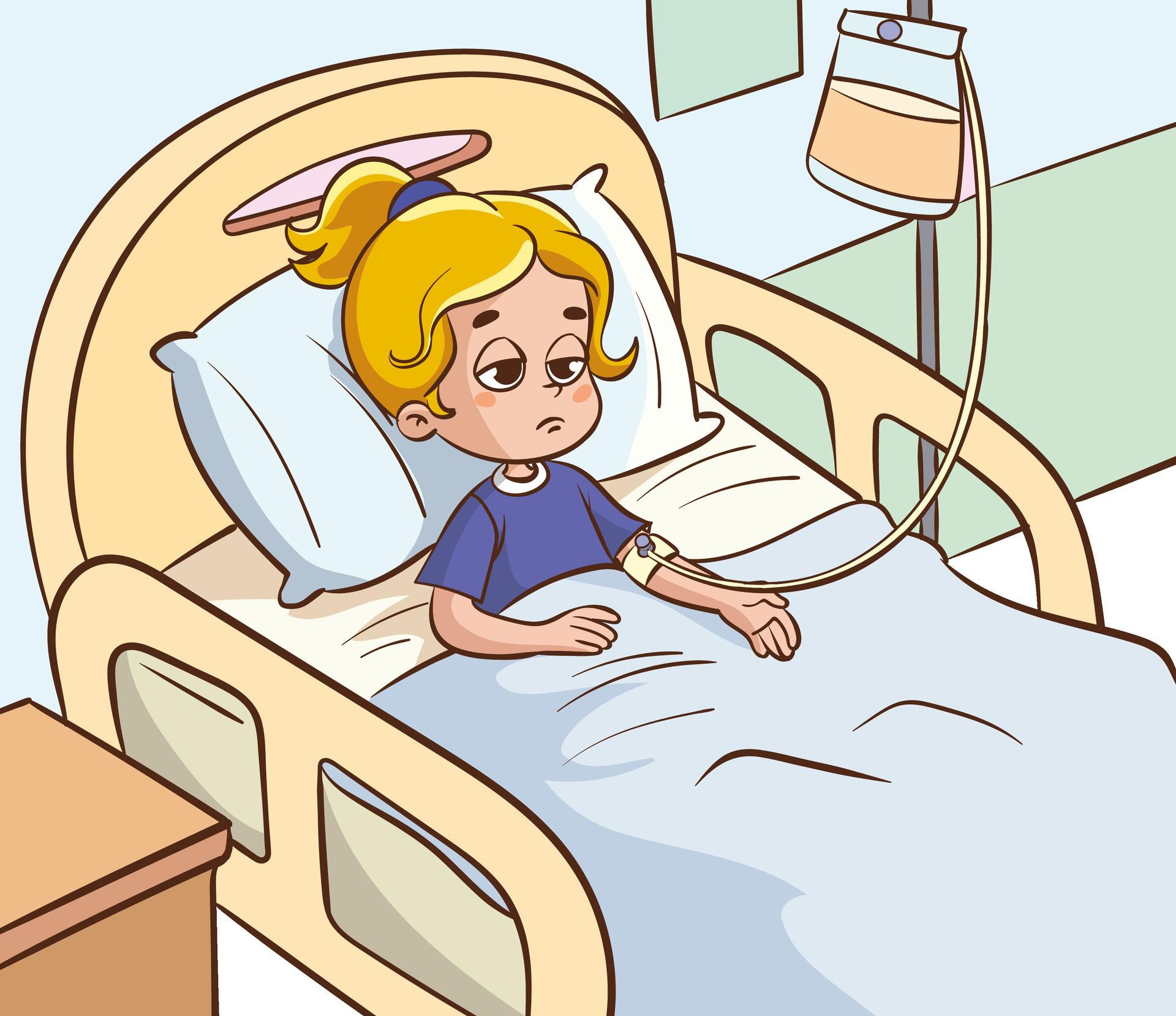 Vector Illustration Of A Sick Child In Hospital 27474923 Vector Art At vector-illustration-of-a-sick-child-in-hospital-27474923-vector-art-at