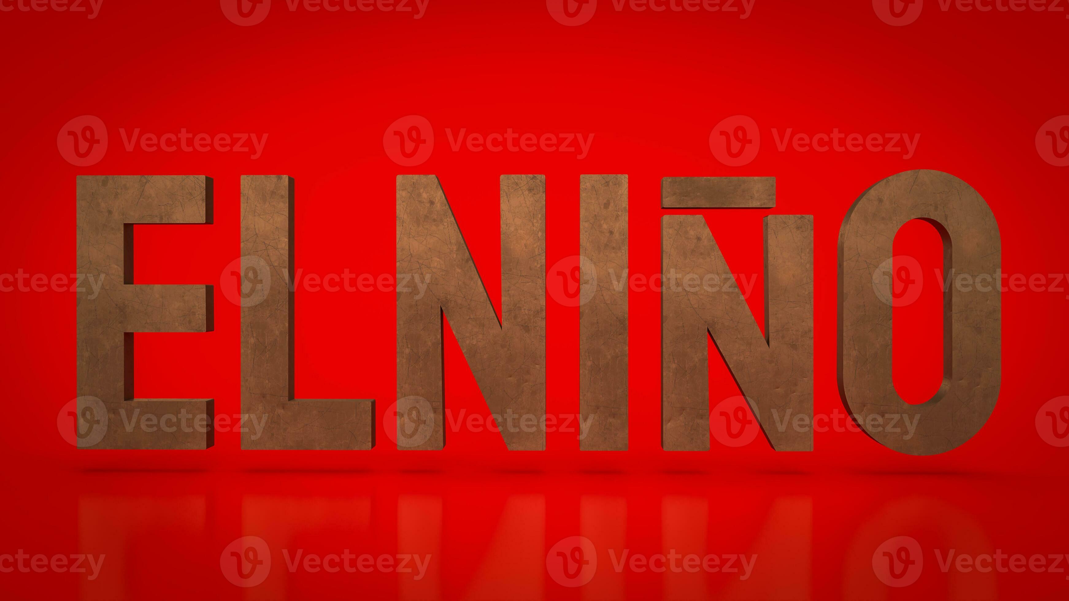 The Elnino text on red Background 3d rendering 27474981 Stock Photo at ...