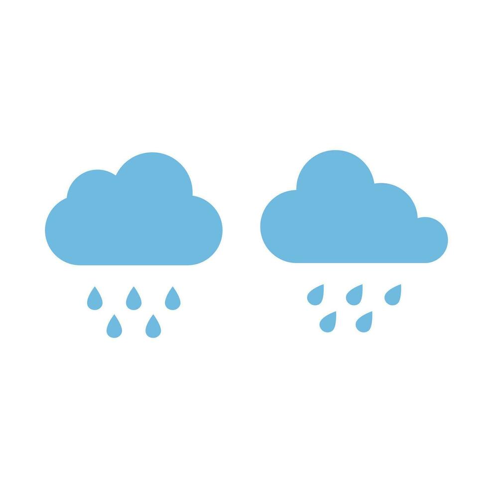 Rain Icon in trendy flat style. Cloud rain symbol for your website design, logo, app, UI, and UX. Modern forecast storm sign. Weather, internet concept. vector