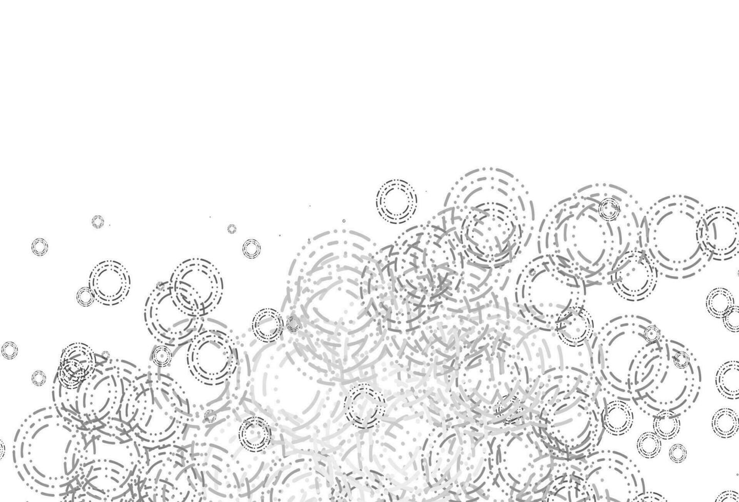 Fondo de vector gris plateado claro con burbujas.