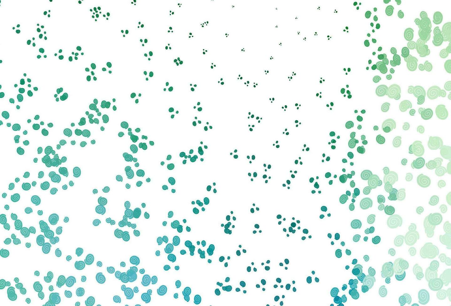 Light Blue, Green vector pattern with lines, ovals.
