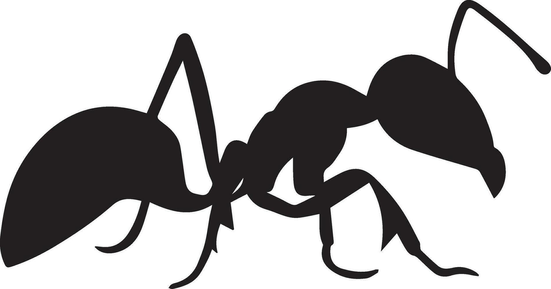 Ant vector silhouette illustration black color