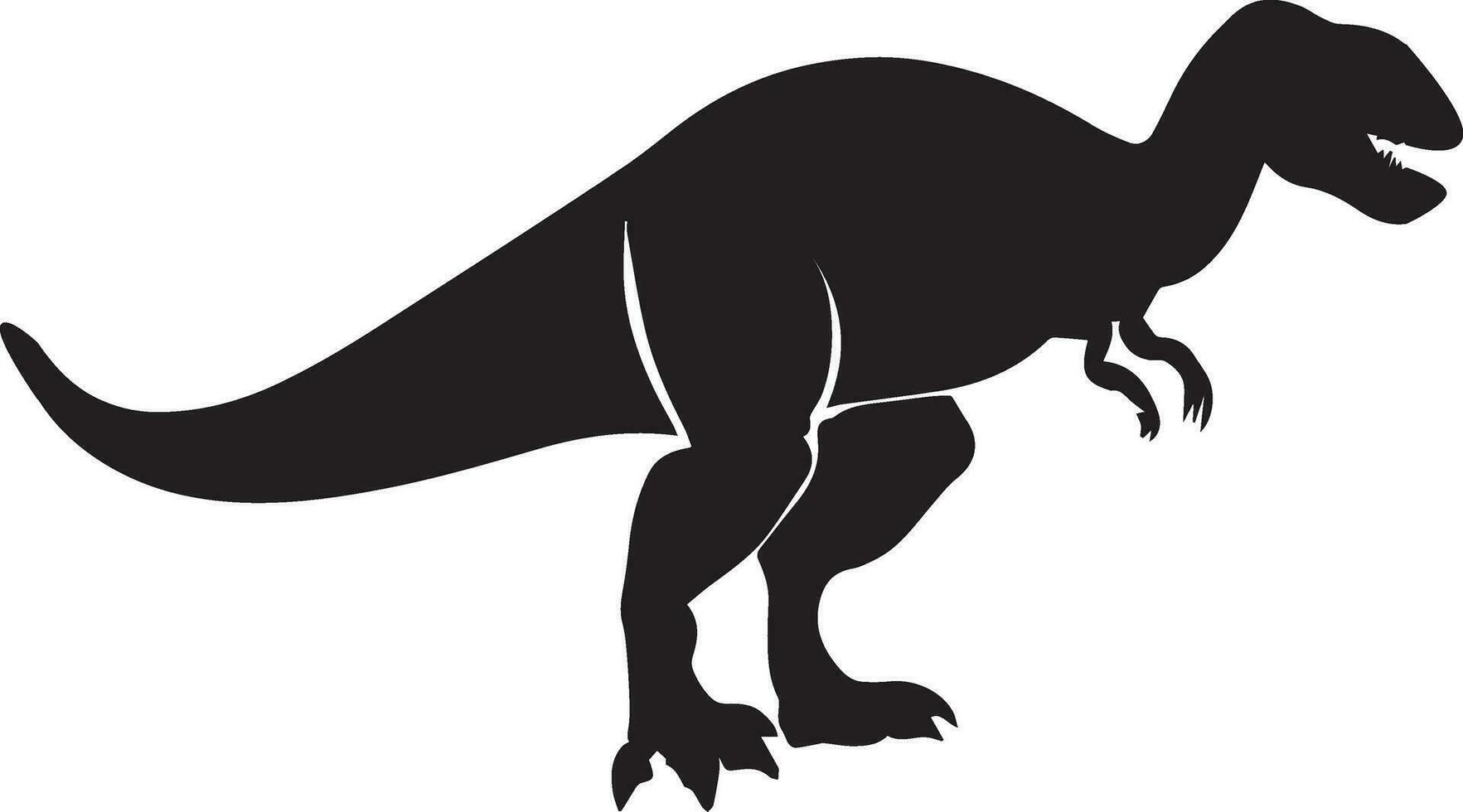 Dinosaur vector silhouette illustration black color