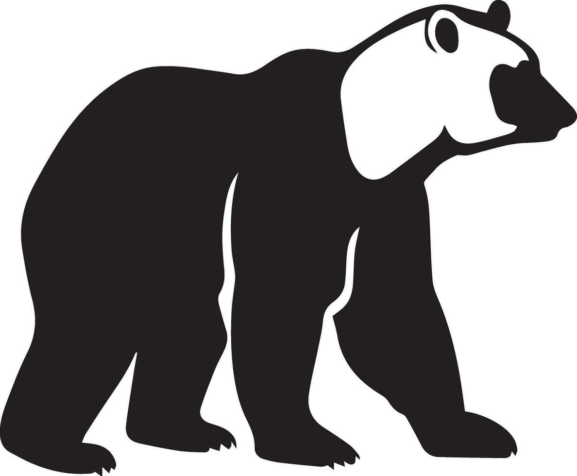 polar oso vector silueta ilustración negro color