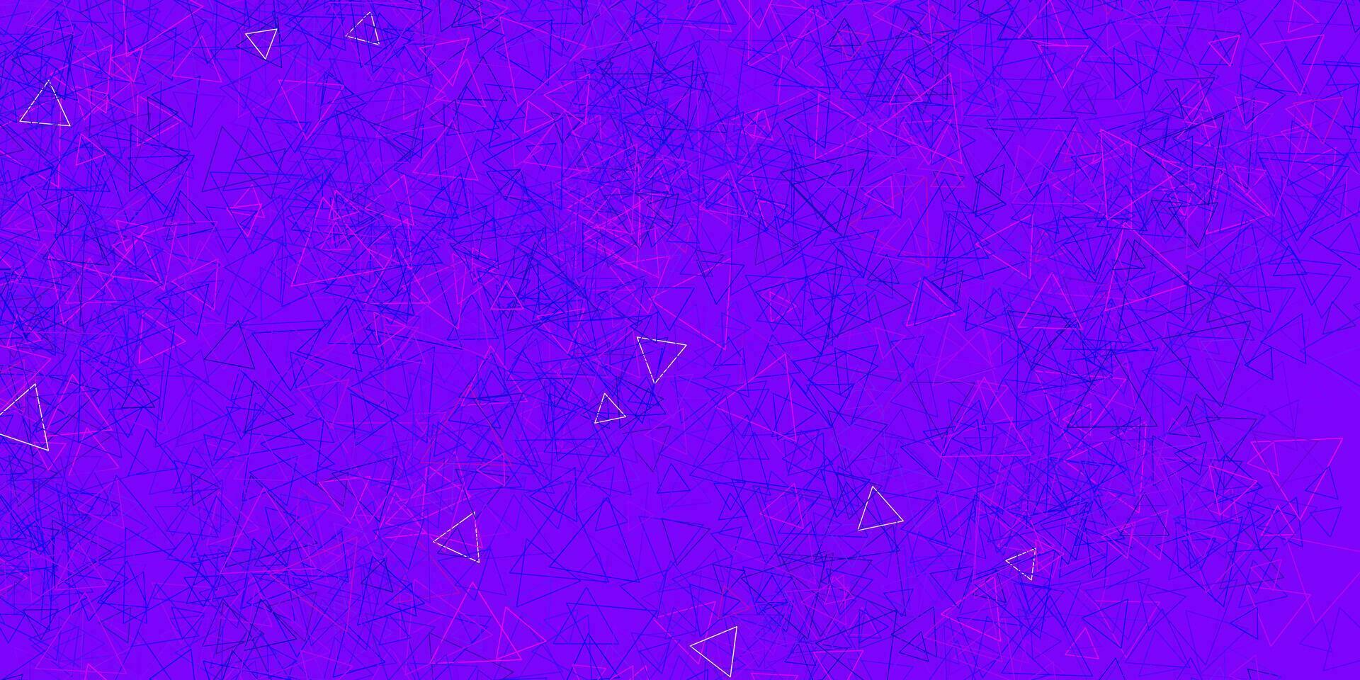 Dark Pink, Blue vector texture with random triangles.