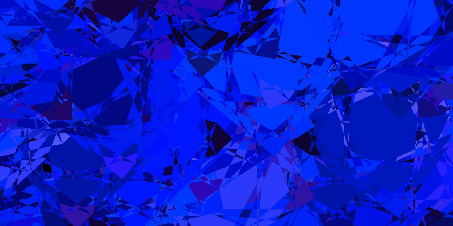 Dark Pink, Blue vector background with triangles.