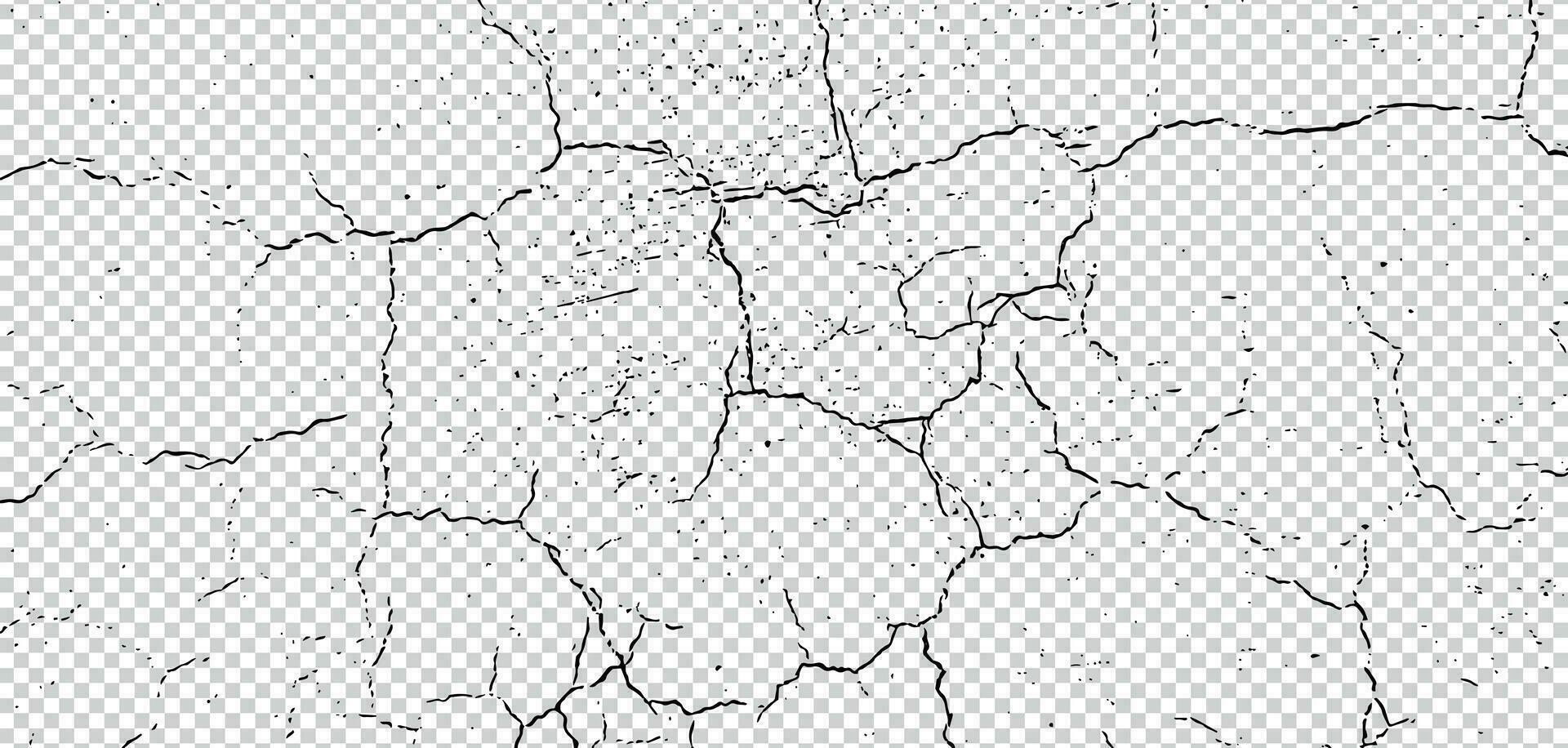 un negro y blanco textura de un agrietado muro, grunge, cubrir, sucio, rociar, grunge antecedentes vector