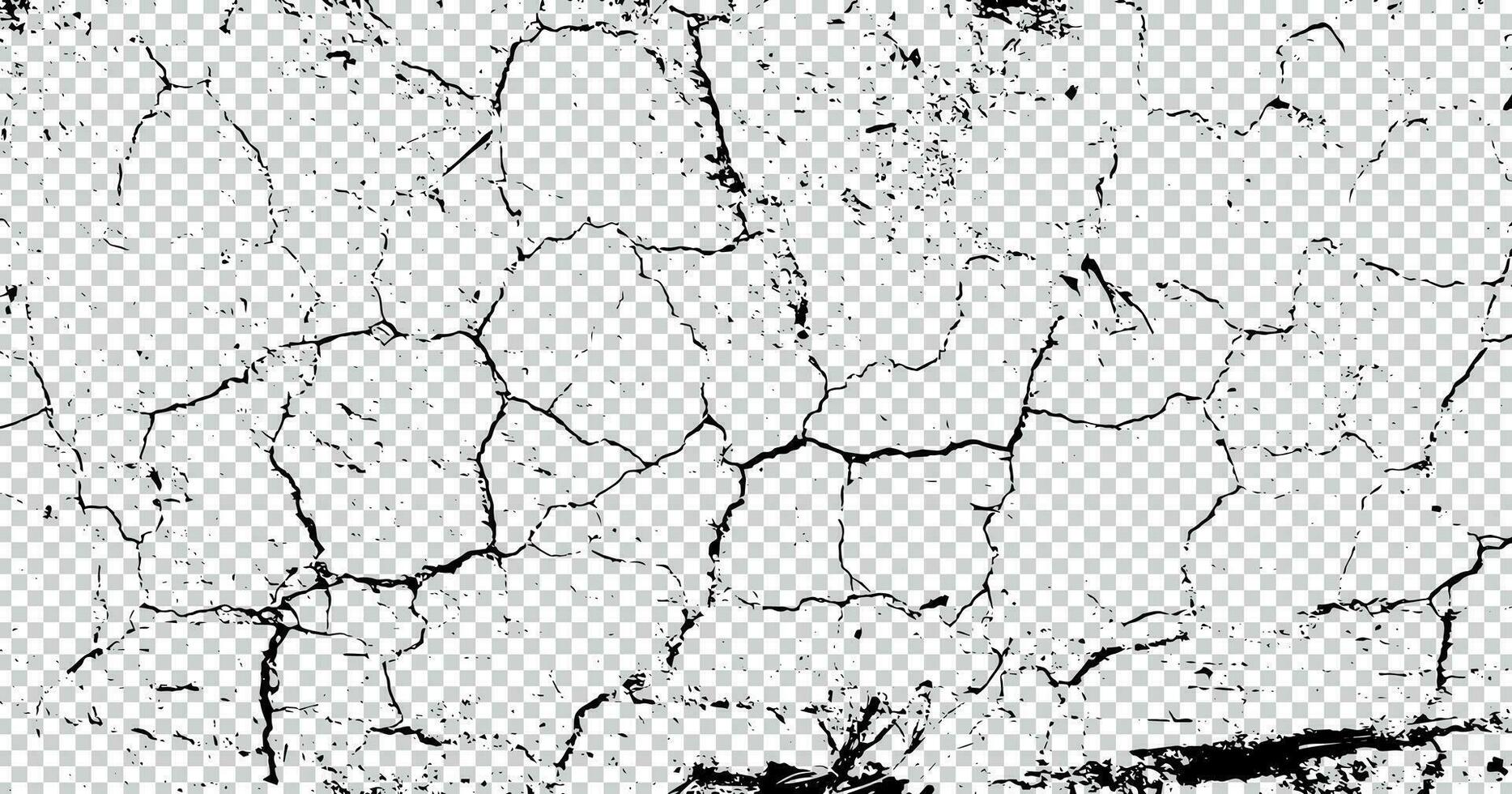 un negro y blanco textura de un agrietado muro, grunge, cubrir, sucio, rociar, grunge antecedentes vector