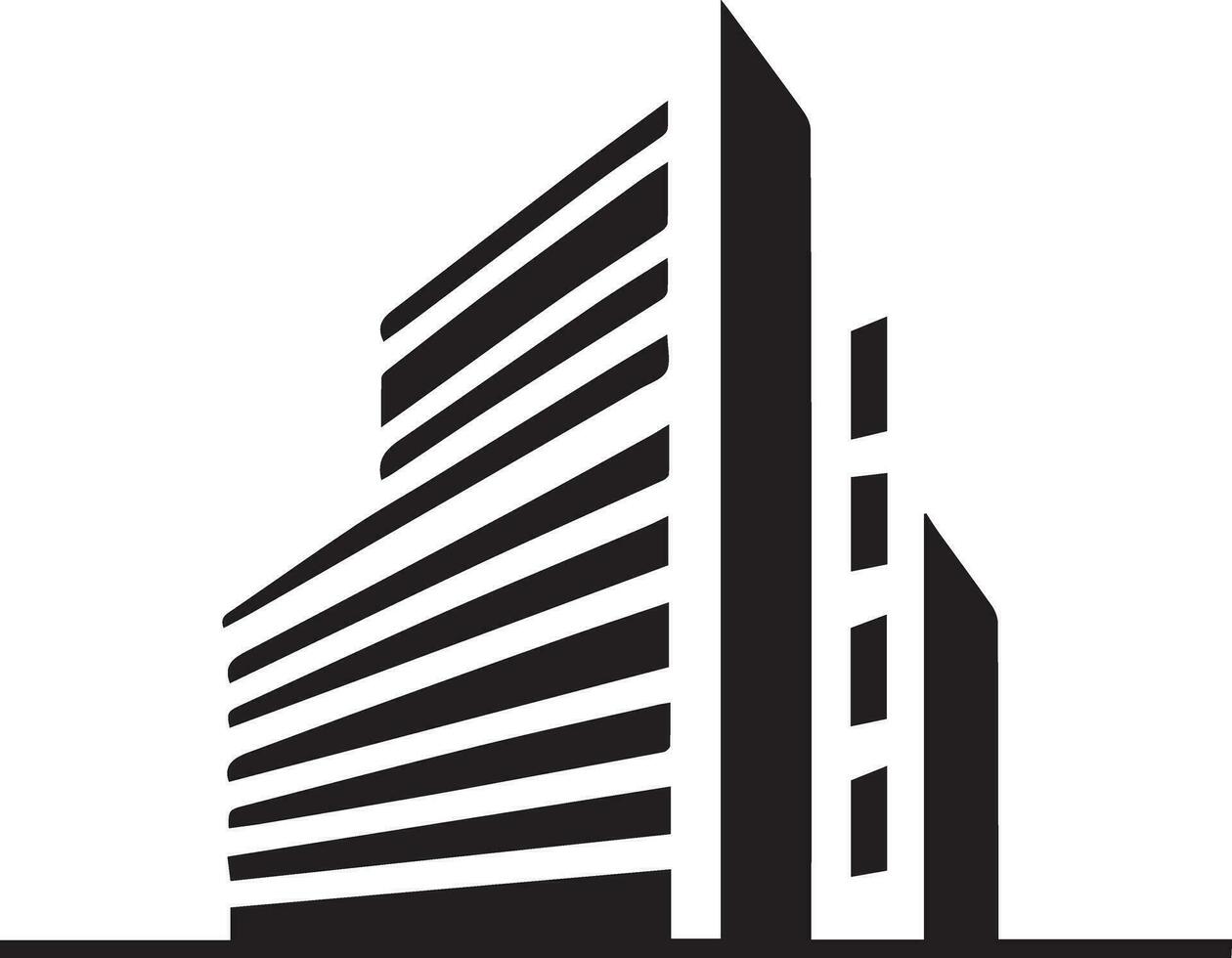 Building logo vector silhouette illustration