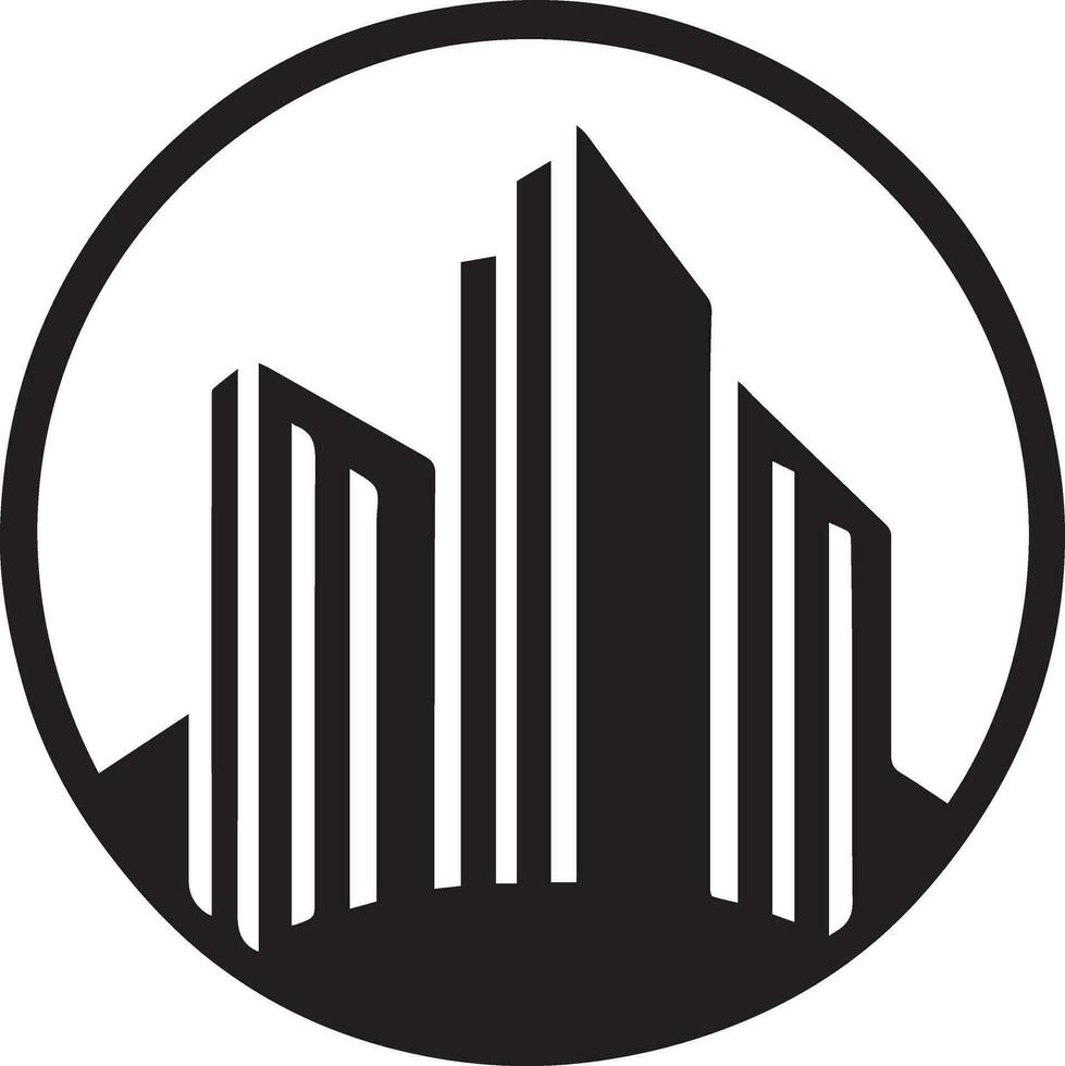 Building logo vector silhouette illustration