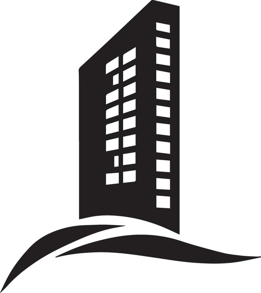 Building logo vector silhouette illustration