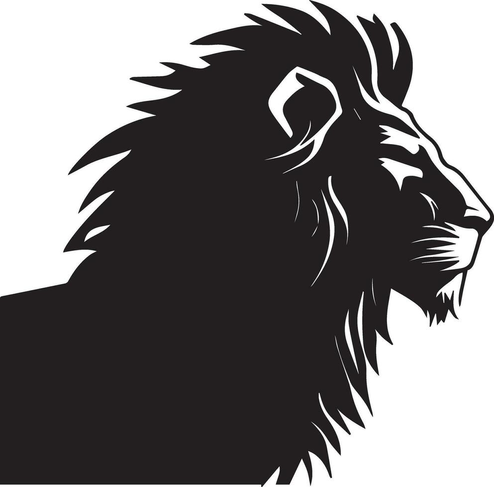 león vector silueta ilustración negro color