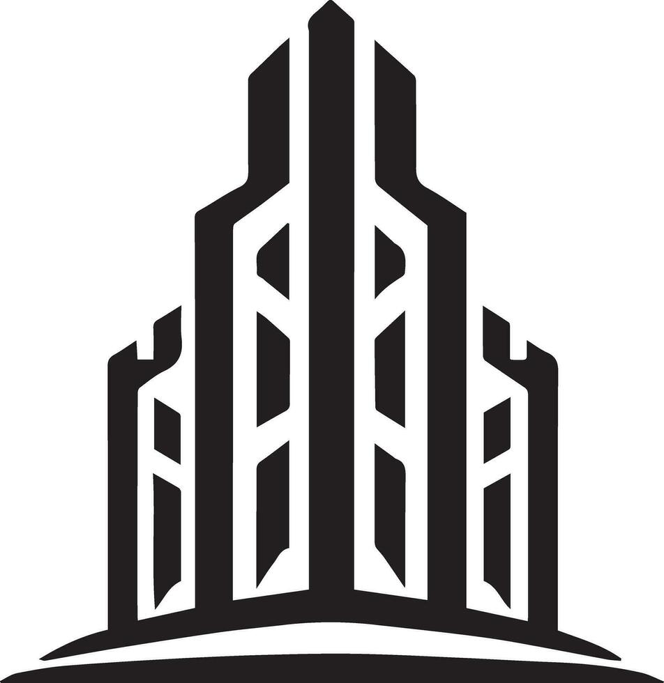 Building logo vector silhouette illustration