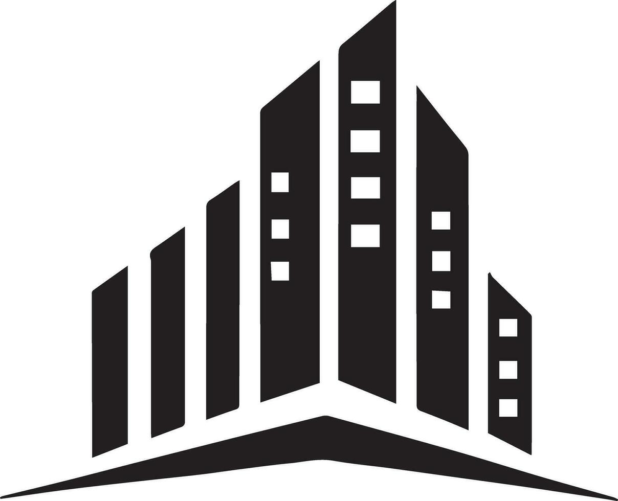 Building logo vector silhouette illustration